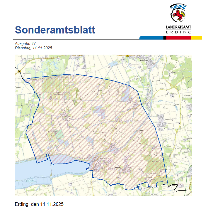 Vogelgrippe betroffene Gebiete Stand 11.11.25